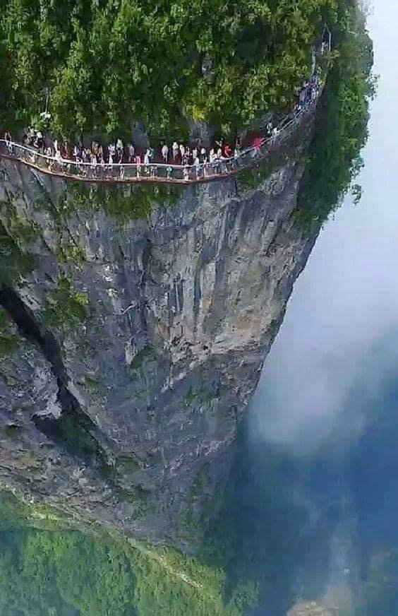 Fear of heights - mountain road