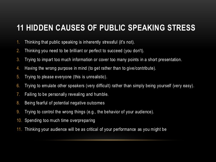 causes of public speaking fear