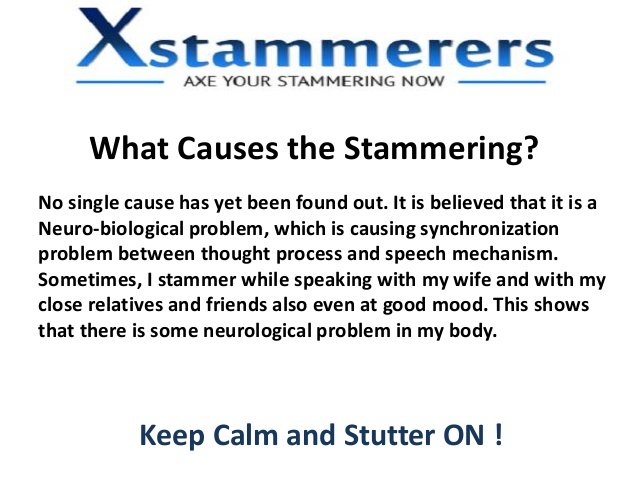 Causes of stuttering