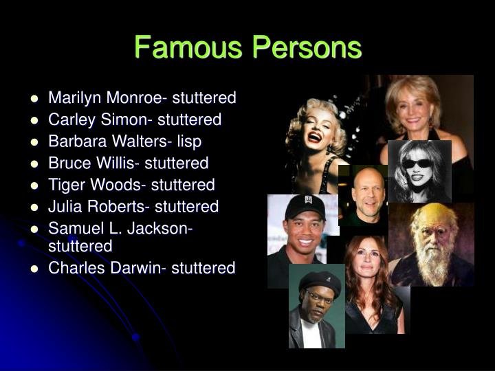 famous people that suffer(ed) from stuttering