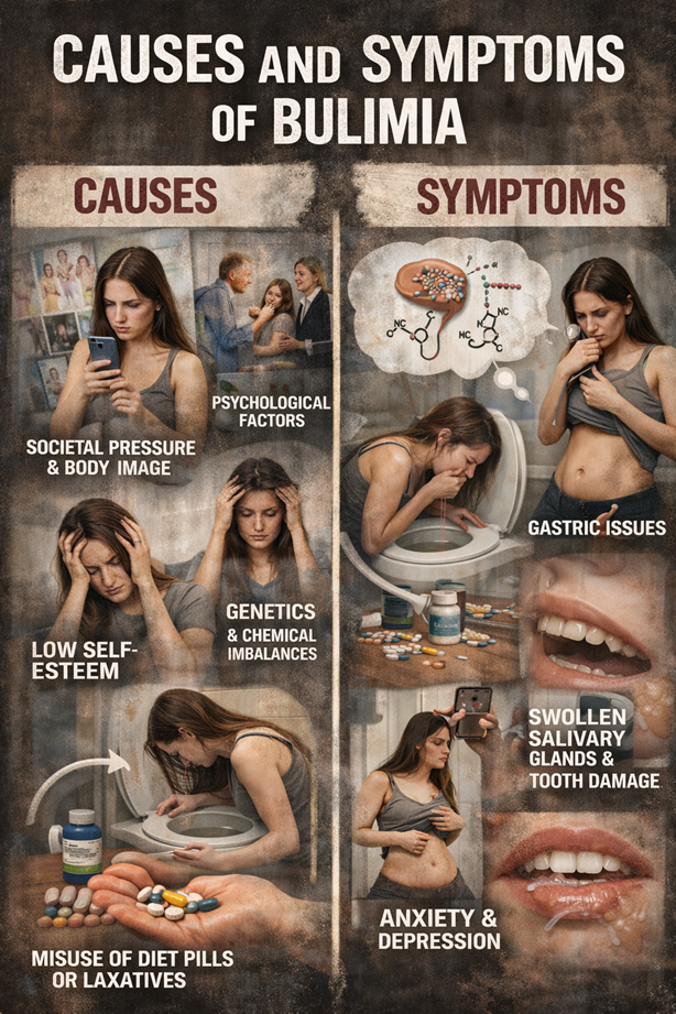 Causes and symptoms of bulimia